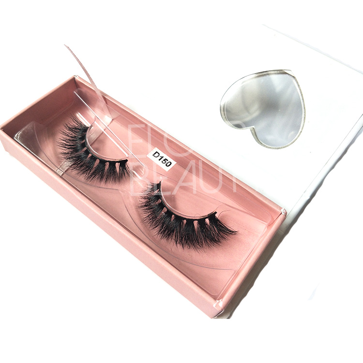 Volume 3D mink best eyelash manufacturer with eyelash packaging EL58